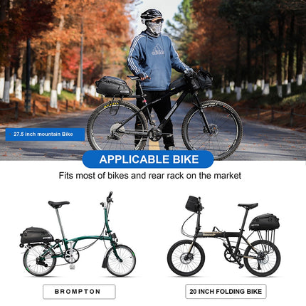 2058Bolsa para portaequipajes de bicicleta 12L impermeable multifunción