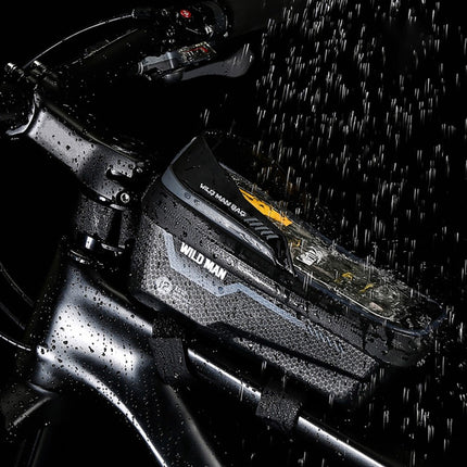 2067Bolsa de cuadro de bicicleta rígida EVA+PU con pantalla táctil TPU para smartphone