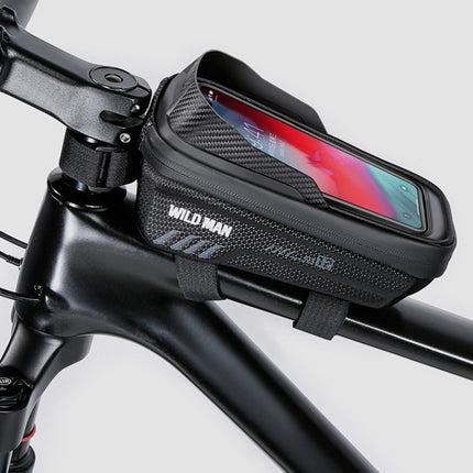 2035Bolsa de cuadro para bicicleta 1L impermeable, bolsa delantera con compartimento para teléfono