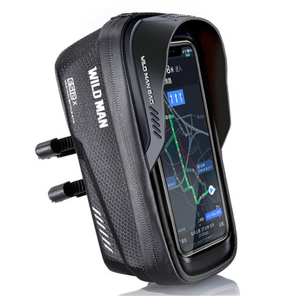 2081Sacoche de guidon tube vélo 1L étanche EVA+PU