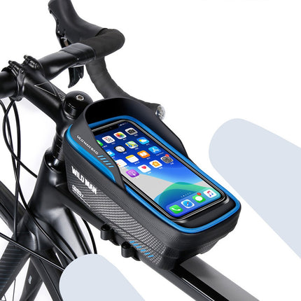 2081Sacoche de guidon tube vélo 1L étanche EVA+PU