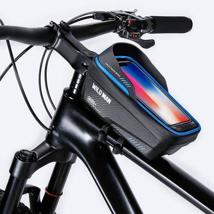 2081Sacoche de guidon tube vélo 1L étanche EVA+PU