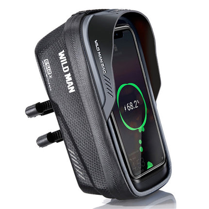 2087Sacoche de guidon tube vélo 1L étanche EVA+PU