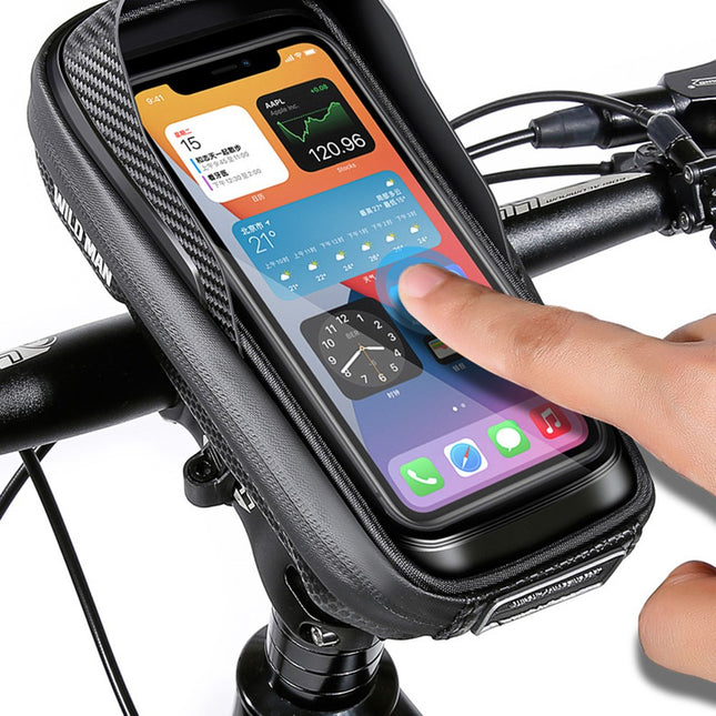 2120 Bicycle frame bag 0.5L rigid EVA+PU with TPU touch screen