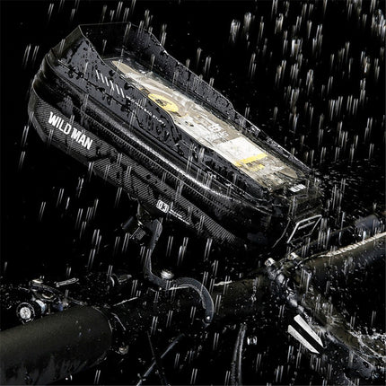 2052Sacoche de guidon vélo étanche PU+EVA+TPU avec pochette téléphone