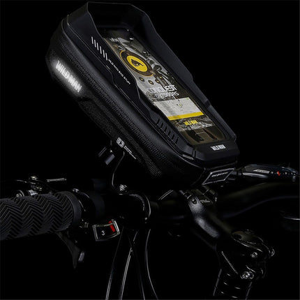 2052Sacoche de guidon vélo étanche PU+EVA+TPU avec pochette téléphone