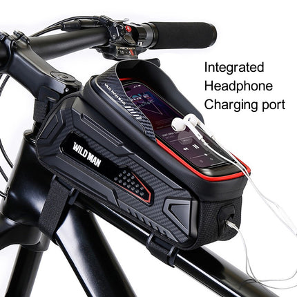 2141Bolsa de cuadro para bicicleta 1L rígida impermeable con pantalla táctil