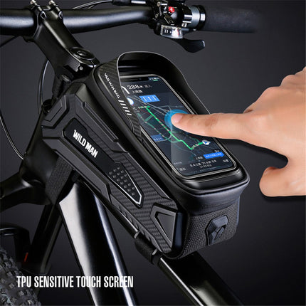 2047Bolsa de cuadro para bicicleta 1L rígida impermeable con pantalla táctil