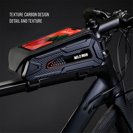 Borsa da telaio per bici 1L impermeabile con schermo tattile