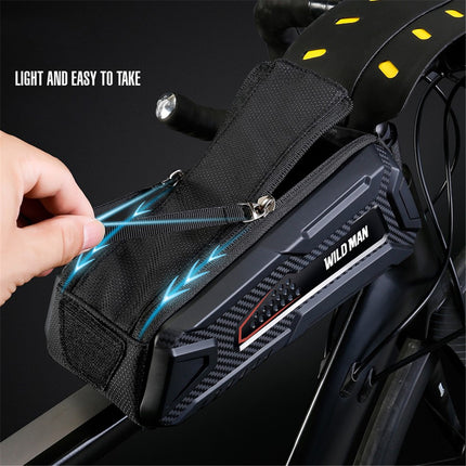 Borsa da telaio per bici 1L impermeabile con schermo tattile