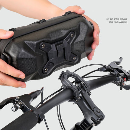 2097Sacoche de guidon vélo grande capacité rigide EVA avec bandoulière