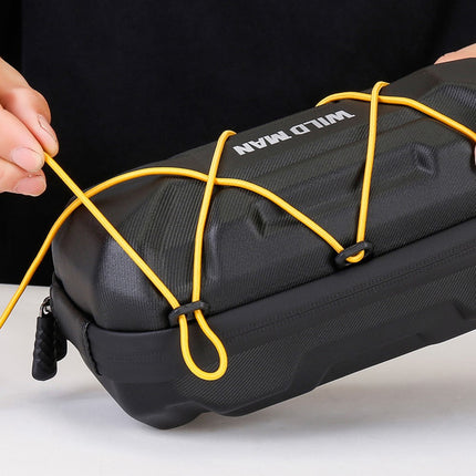 2097Sacoche de guidon vélo grande capacité rigide EVA avec bandoulière