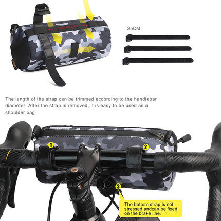 1962Borsa manubrio bici 900D poliestere impermeabile, vano anteriore