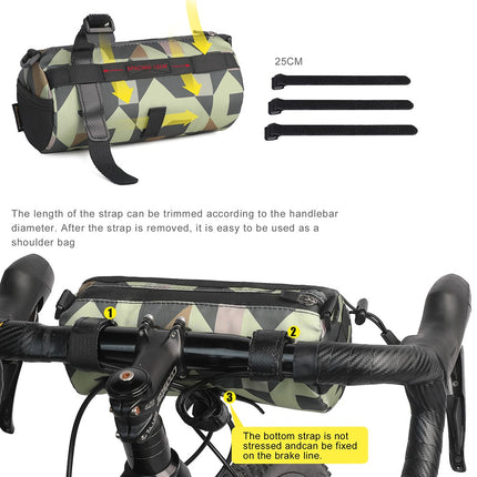 2116 Bicycle handlebar bag 900D waterproof polyester, front storage