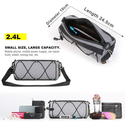 2124Sacoche de guidon vélo polyester+PU réfléchissant avec bandoulière