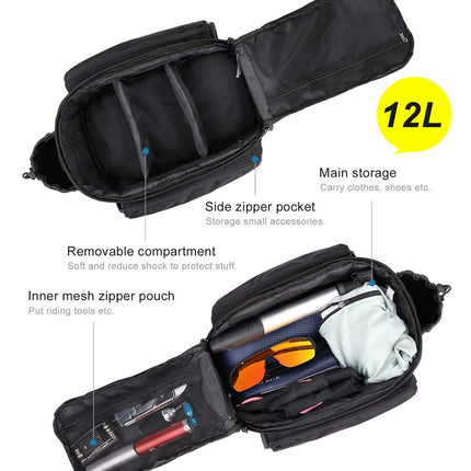 2096 Waterproof 12L Bike Rear Bag with Rain Cover
