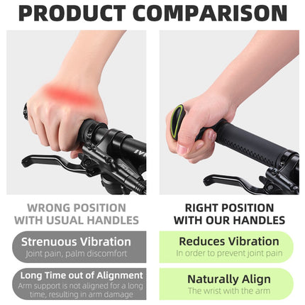 1384 Manopole per bici MTB leggere con estremità fluorescenti