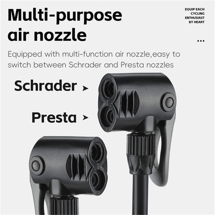 1908Pompe vélo manuelle 160 PSI avec manomètre de pression