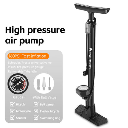 1928Pompa per bicicletta manuale 160 PSI con manometro di pressione