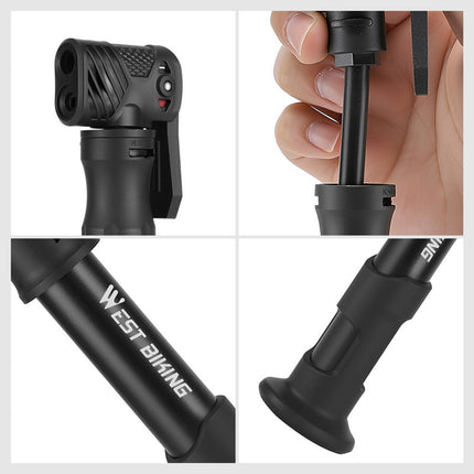 Bomba de bicicleta portátil de 120 PSI WEST BIKING
