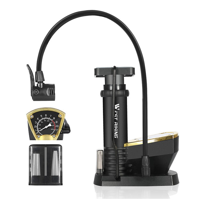 1937Pompe vélo à pied portable 140 PSI avec manomètre