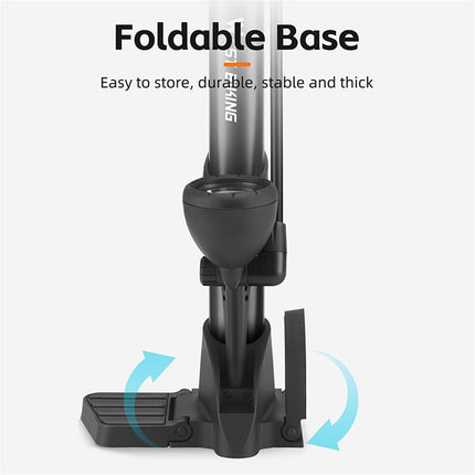 1902Pompe vélo haute pression 160 PSI en métal avec manomètre