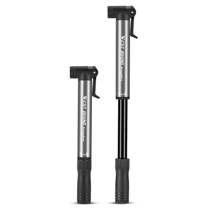 1906Pompe vélo manuelle aluminium portable avec embout vissé