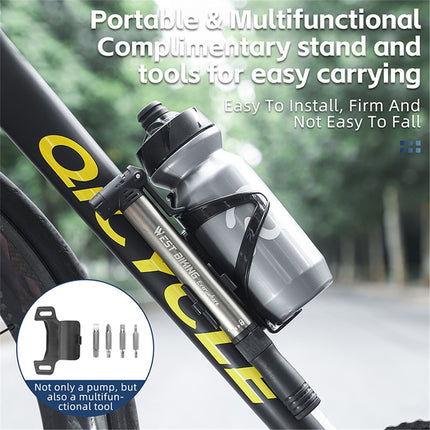 1906Pompe vélo manuelle aluminium portable avec embout vissé