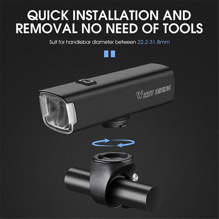 398Phare vélo intelligent WEST BIKING YP0701353, induction vibration, IP65