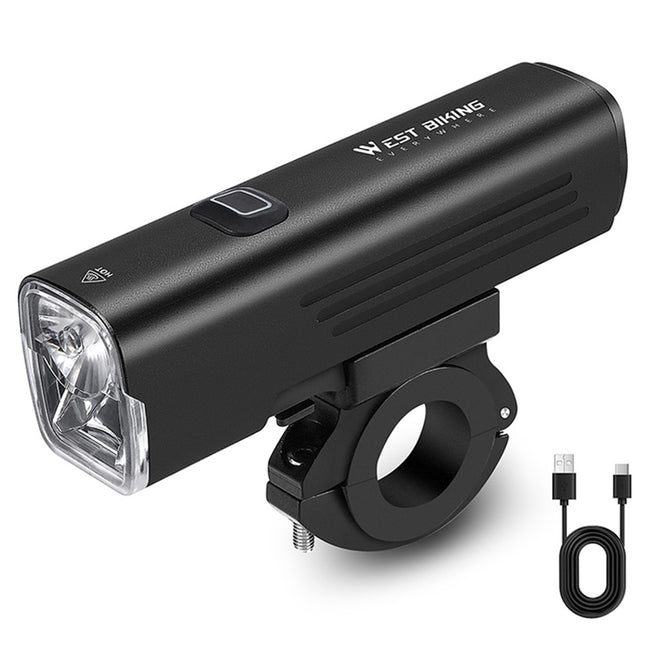 391Phare vélo 1000 lumens WEST BIKING YB0701387, rechargeable USB, 7 modes