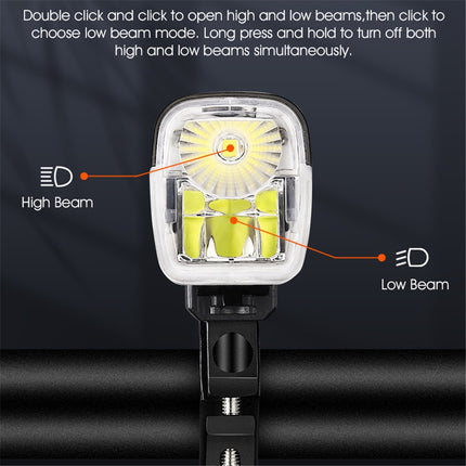 246Phare avant 1000 lumens WEST BIKING, support carbone avec chronomètre