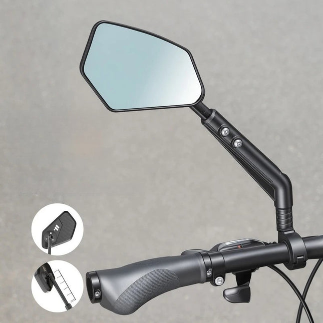 Espejo retrovisor para bicicleta izquierdo gran angular HD 360° WESTBIKING