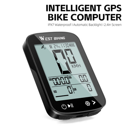 397Compteur GPS vélo sans fil WEST BIKING YP0702113 certifié CE