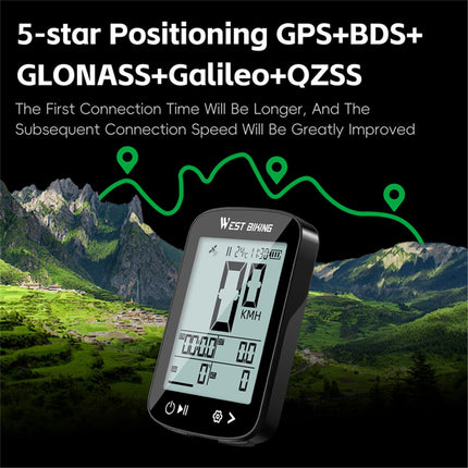 397Compteur GPS vélo sans fil WEST BIKING YP0702113 certifié CE