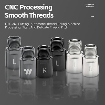 1914 Paio di prolunghe pedali bici filettatura allungata per MTB e strada