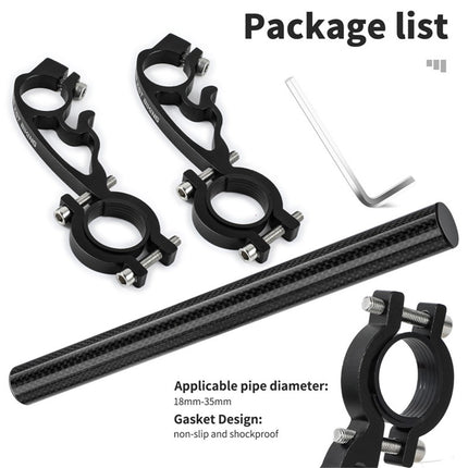 1939Extension di manubrio bici in carbonio con doppio collarino per lampada, GPS, contachilometri