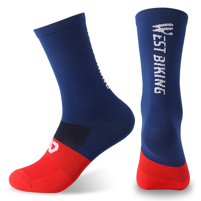 2 pairs of breathable, non-slip cycling socks WEST BIKING