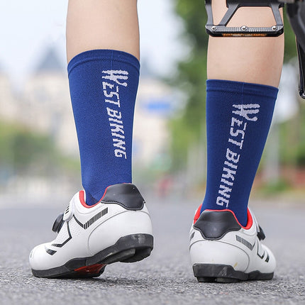 2 Chaussettes de cyclisme respirantes antidérapantes WEST BIKING
