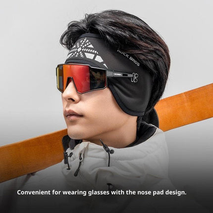 ROCKBROS Bandeau Cyclisme Hiver Trous pour Lunettes