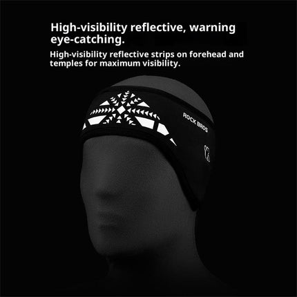 ROCKBROS Bandeau Cyclisme Hiver Trous pour Lunettes