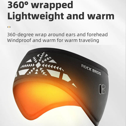ROCKBROS Bandeau Cyclisme Hiver Trous pour Lunettes