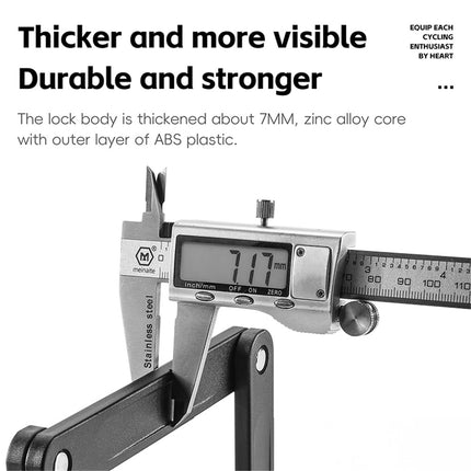 2051 Folding alloy steel bike lock for mountain bike and electric scooter