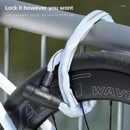 2065 Antivol para bicicleta cadena reflectante portátil con 2 llaves