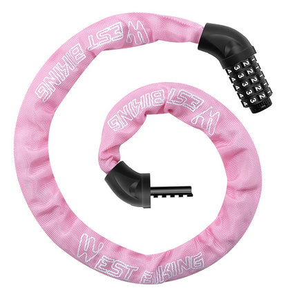 2064 Bike lock chain with 5-digit combination for mountain and road bikes