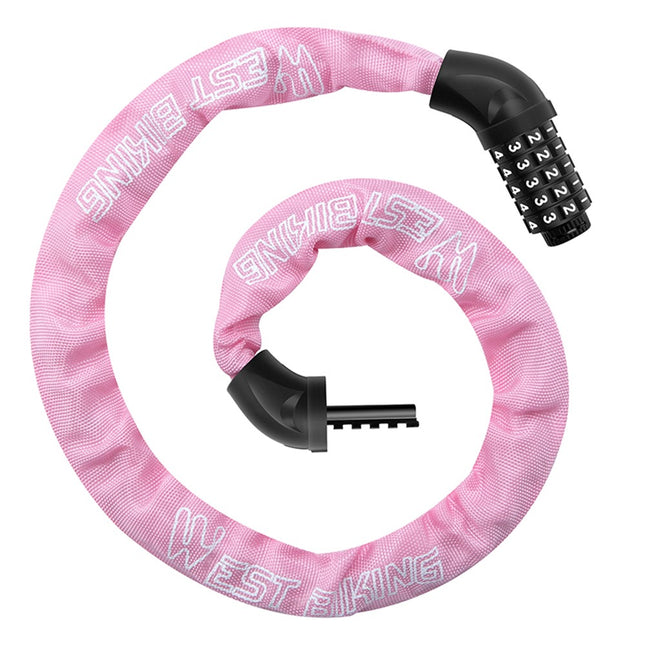 2064 Antifurto per bicicletta catena a combinazione 5 cifre per MTB e strada