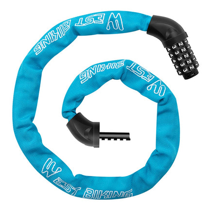 2105 Antivol de bicicleta cadena con combinación de 5 dígitos para MTB y carretera