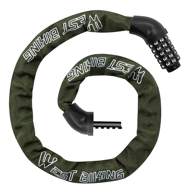 2083Antifurto per bicicletta catena a combinazione 5 cifre per MTB e strada