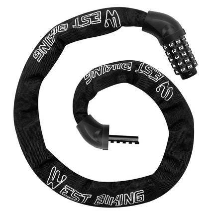 2044Antifurto per bicicletta catena a combinazione 5 cifre per MTB e strada