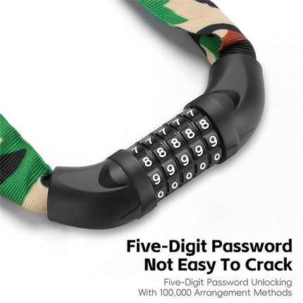 2044Antifurto per bicicletta catena a combinazione 5 cifre per MTB e strada