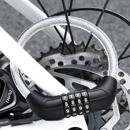 Zosilnený káblový zámok na bicykel so 4-miestnou kombináciou WEST BIKING